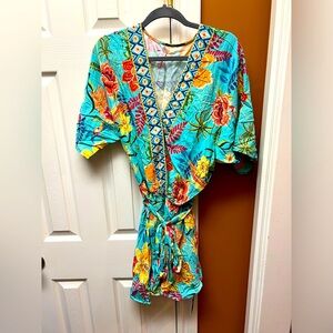 Cupshe Womens Dress V Neck Floral Half Dolman Sleeve. Size M. NWT!